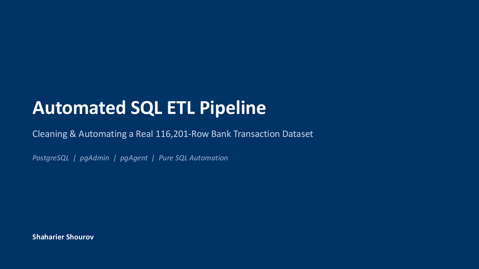 SQL ETL project cover